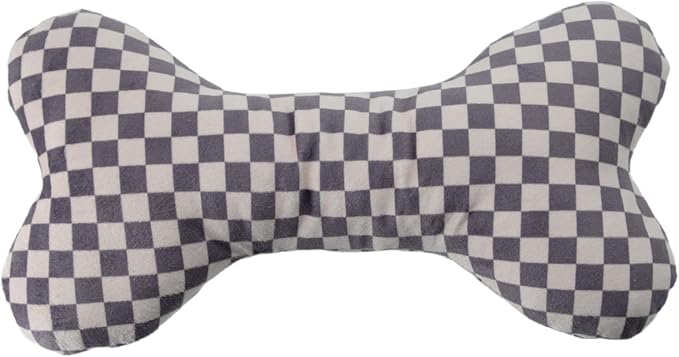 Dog Toy Plush Designer Dog Luxury Toys with Interactive Squeaker Stimulating Pet Enrichment Bone Puppy Checkered Doggie Birthday Gift Boy Girl Soft Chew (Chewypawtton, Large)