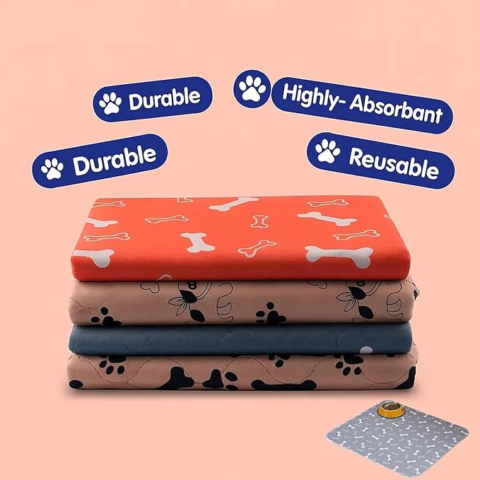 Puppy Pads with pheromones, 2026 Upgraded Washable Puppy Pads for Dogs & Cats, Pee Pad - Leak & Odor Waterproof, Non-Slip Base, Easy to Clean & Reusable (White, L: 31.5" × 35.4")