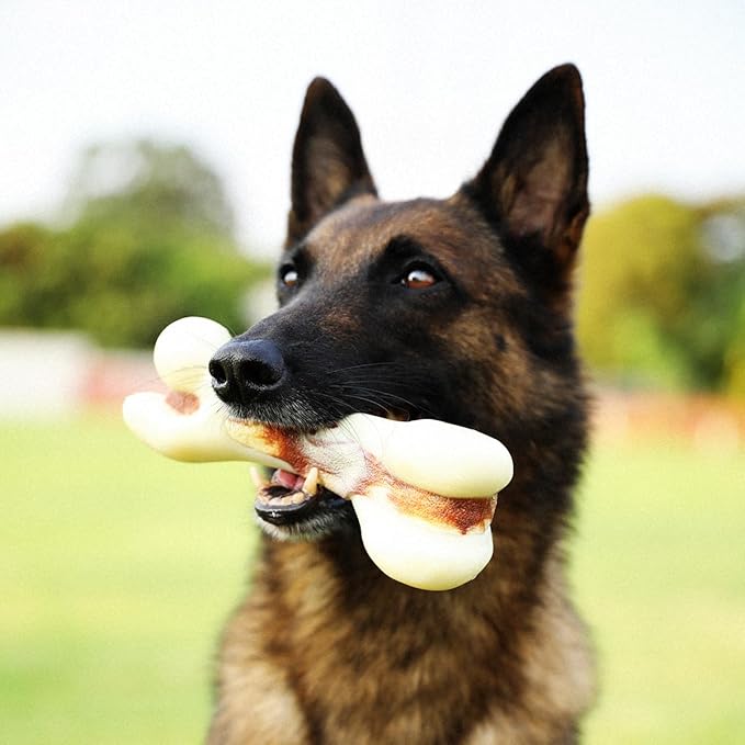 Tikaton Dog Chew Toys for Aggressive Chewers, Vension Flavor Durable Dog Teething Chew Toys Bones for Large/Medium/Small Puppies