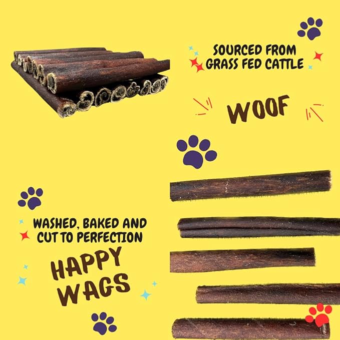 Woofley's 6 Inch Collagen Sticks for Dogs (10 Count) Bully Stick Rawhide Alternative Dog Chews No Hide Bones for Medium & Large Dogs