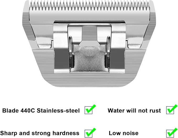 Detachable Pet Dog Grooming Blades-Size 30W Dog Grooming Wide Blade,Cutting length 1/100",Compatible with A***s,Oster A5,Wahl km10 Clippers