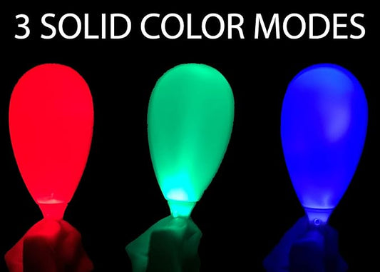 Pack of 2 Light Shakers LED Light Up Maracas - Choose From Multiple Modes: Solid Red, Green, and Blue; Plus COLOR CHANGE (Alternates Colors With Every Shake)