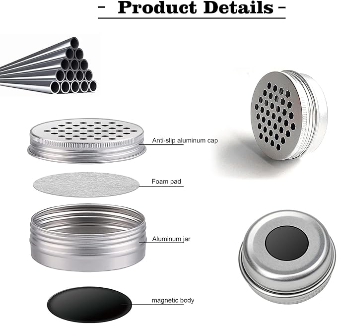 18 Pack Dog Scent Work Tins Training Kit Nose Work Magnetic Dots Scent Work Containers for Dogs Training Metal Box Smell Aluminum Cans with Lids (18pack)