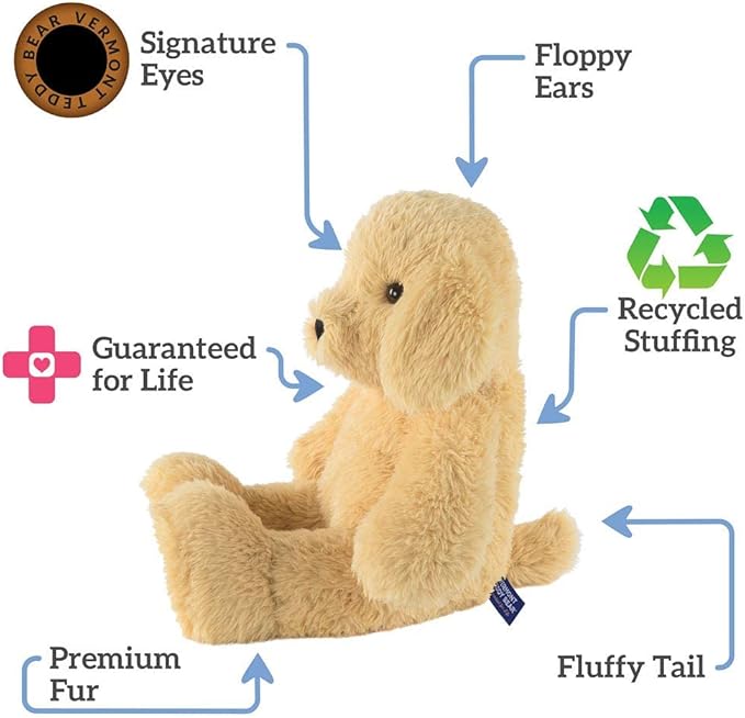 Vermont Teddy Bear Stuffed Puppy - Oh So Soft Puppy Dog Stuffed Animal, Brown, 18 inch
