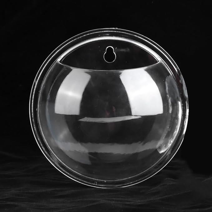 Fish Tank, Mini Wall Mounted Hanging Transparent Fish Bowl, Acrylic Fish Tank Aquarium Decoration for Flower Arrangement Aquaculture and Planting