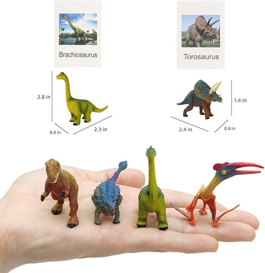 Small Dinosaur Figurines Learning & Education Toys, Plastic Realistic Dinosaur Animal Figures Games Toys, Preschool Learning Activities Matching Game Science Toys (Dinosaur)