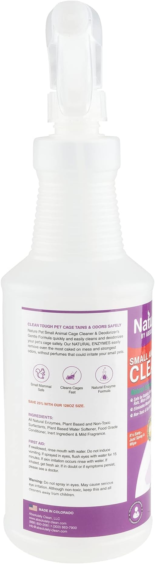 Small Animal Cage Cleaner (32oz Spray Bottle (Save 30%))