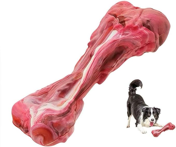 Ultra-Durable Dog Chew Toys for Aggressive Chewers – Indestructible Rubber&Nylon Bones, Tough Chew Toy for Large, Medium&Small Dogs Wear-Resistant,Bite-Proof,to Keep Them Busy