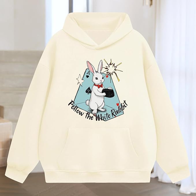 Oversized Hoodies for Women 2025 Trendy Cute Dog Cat Print Sweatshirts Hooded Pullover Tops with Kangaroo Pocket