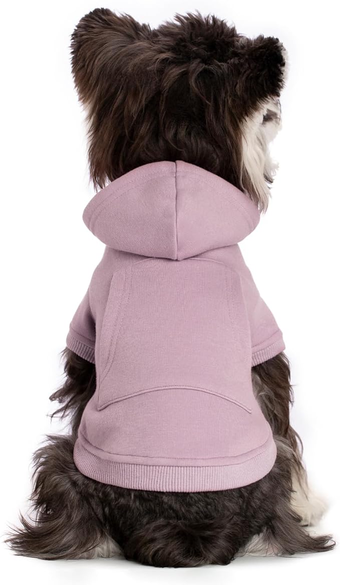 Koneseve Dog Hoodie & Cat Sweater, Warm Fleece Hooded Sweatshirt with Pocket for Small to Large Pets, Cozy Winter Outfit, Purple, 3XL