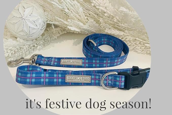 Lucky Love Dog - Adjustable Dog Collar and Leash Set with Easy Click Buckle for Small to Large Dogs, Durable, & Comfortable Collar for Male & Female Dogs, Puppies & Adult Ones - Scotty Combo, XS