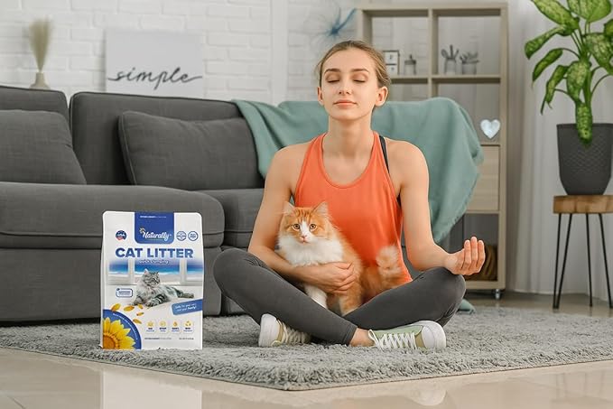 Cat Litter, Quick Clumping, 11 lb, 100% Natural Sunflower Hulls, Sunflower Scent (Pack of 1)