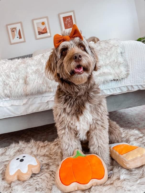 Midlee Boo Sugar Cookie Halloween Plush Dog Toys (Small)