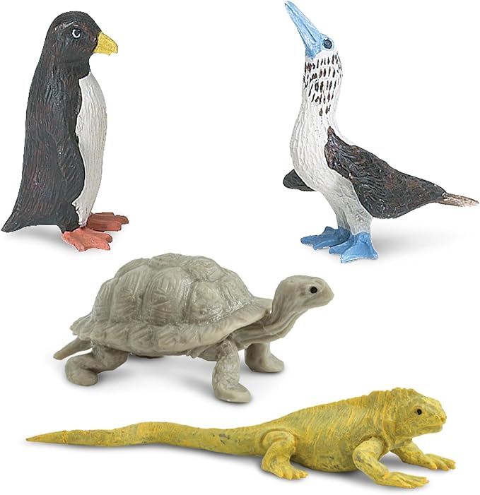 Safari Ltd. Galapagos Wildlife TOOB - Figurines of Seal, Blue-Footed Booby, Tortoise & More - Fun Educational Play Toy for Boys, Girls & Kids Ages 3+