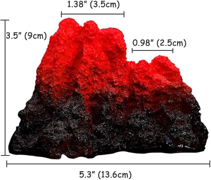 Tank Decoration Volcano Ornament Aquarium Decorations Volcanic Stone for Fish Tank (S)