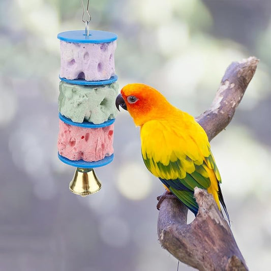 Bird Calcium Teeth Grinding Chew Treats Toy for Parrot Parakeet Cockatiel Conure Gerbil Rat Mouse Guinea Pig Chinchilla