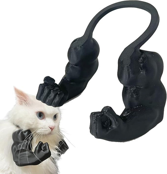 3D Printed Funny Cat Muscle Arms-Halloween Cosplay Pet Costume for Cats & Small Pets (Black)