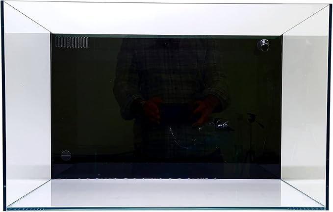 LIFEGARD Low Iron Ultra Clear 24 Gallon Crystal Aquarium with Built in Back Filter – 45° Beveled Edge, Rimless Glass, Rectangular Style with Directional Jet Flow