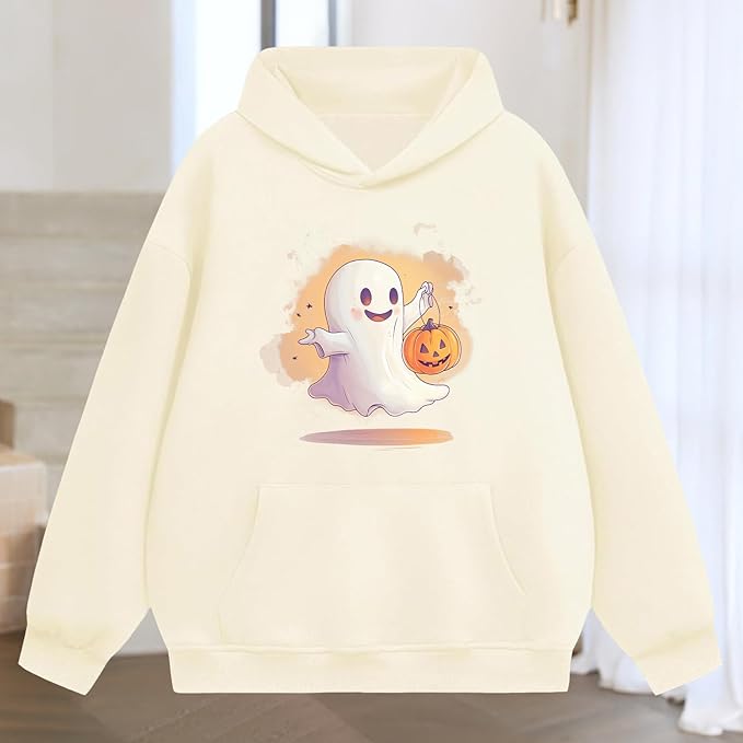Oversized Hoodies for Women 2025 Trendy Cute Dog Cat Print Sweatshirts Hooded Pullover Tops with Kangaroo Pocket