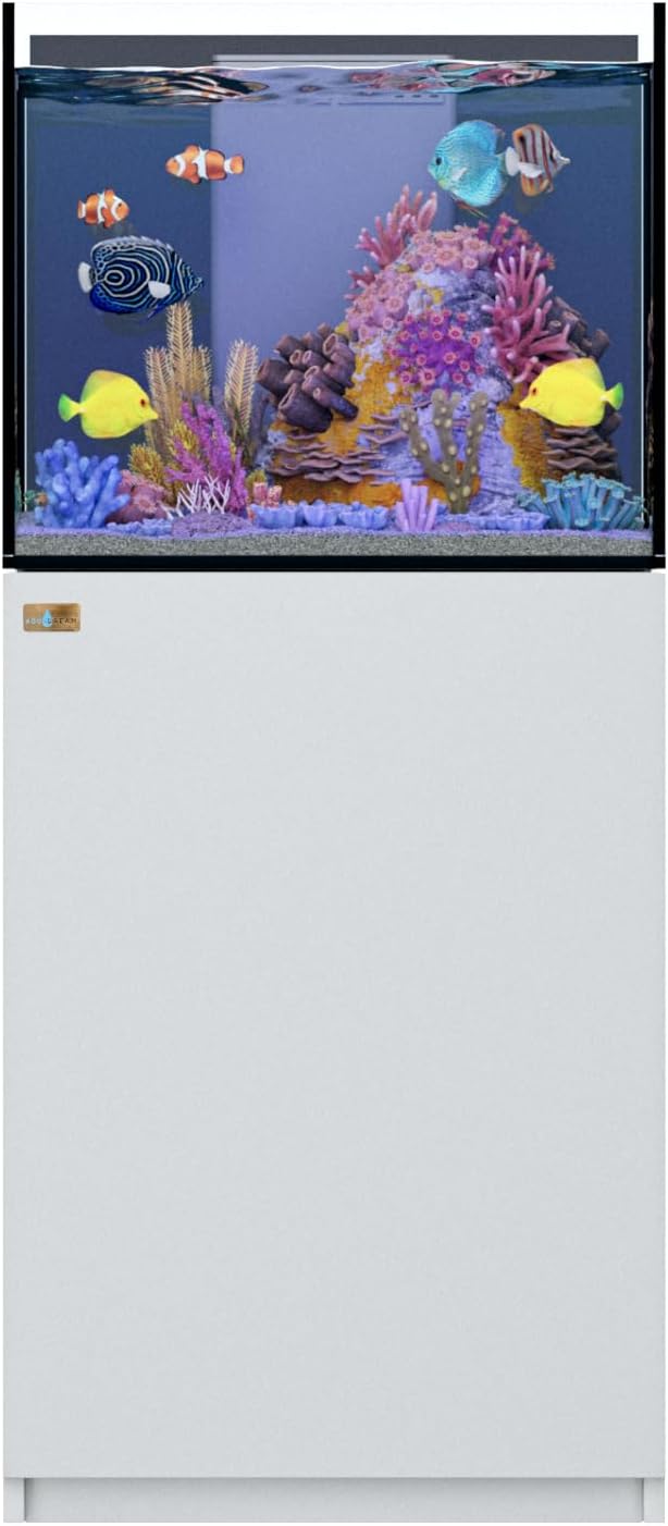 Saltwater Aquarium Tank | 50 Gallon Ultra Clear Glass with Sump, White