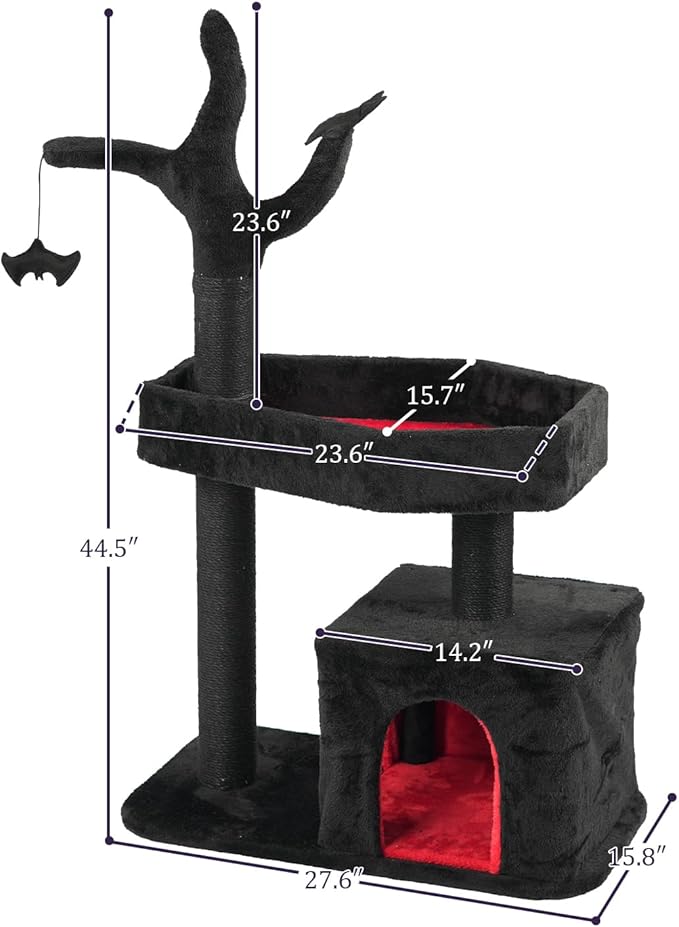 70 * 40 * 113 cm Black+red 2 Layers with Branches, Coffin, pet Holiday Supplies