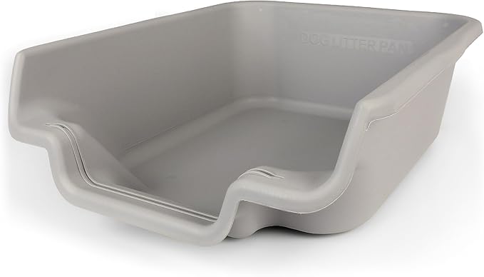 KittyGoHere Senior Cat Litter Box 1 Pack, Jumbo Gray Low Entrance Kitty Litter Box, Sized for Cats Comfort, Perfect for Senior and Arthritic Cats, Made in USA