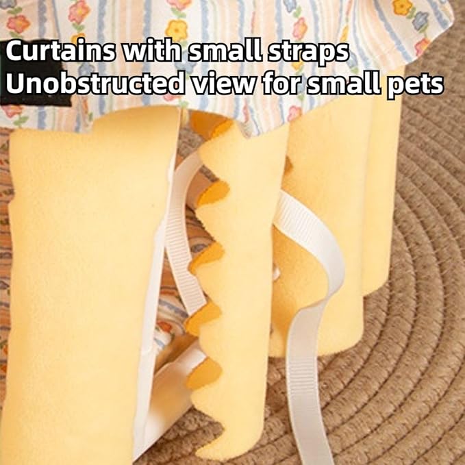 Guinea Pig Hideout Large with Curtain, Bunny Hideout, Machine Washable Guinea Pig Hide Tent Houses & Habitats, Small Animal Hideout for Pet Rabbit, Ferret, Rat, Chinchilla, Squirrel (Green)