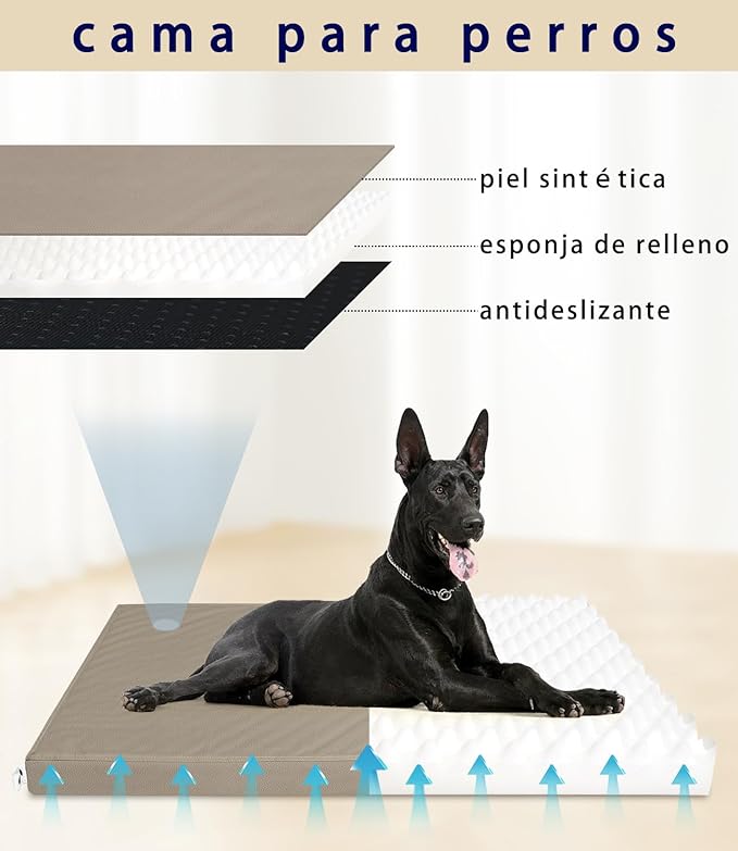 XXL Dog Crate Bed, Outdoor Waterproof Dog Beds Orthopedic Pet Mat with Removable Cover, Large Size Crate Mat