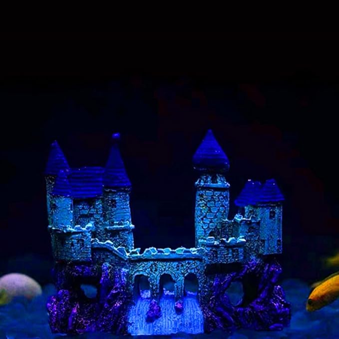 Aquarium Ornament - Resin Castle Decorations, Fish Tank Supplies Accessories, Eco-Friendly Fish Tank Castle Aquarium Ornament,Mythical Magic Castles