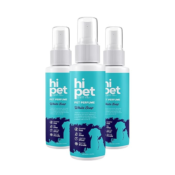 White Soap Pet Perfume, Cat & Dog Perfume Spray Long Lasting, Cat and Dog Cologne to Soften, Shine, Refresh the Coat, 4.06 Fl Oz (Pack of 3)