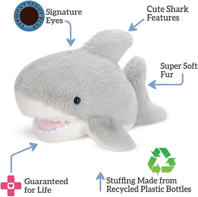 Vermont Teddy Bear Shark Stuffed Animal - Shark Plush, 18 Inch