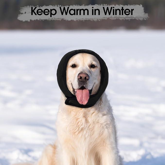 Dog Calming Hoodie, Dog Ear Muffs Noise Protection & Anxiety Relief, No Shake Ear Wraps for Dogs Quiet Ears Cover Headband for Fireworks Grooming Swimming Bathing Force Drying