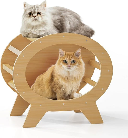 Pine Wood Cat House - Shelter for Cats,Elevated TV Shaped Solid Wood Pet Cabin for Cats,Chickens,Guinea Pigs. Suitable for Indoor,Balcony and Hallway. Easy Assembly, Weather-Resistant.
