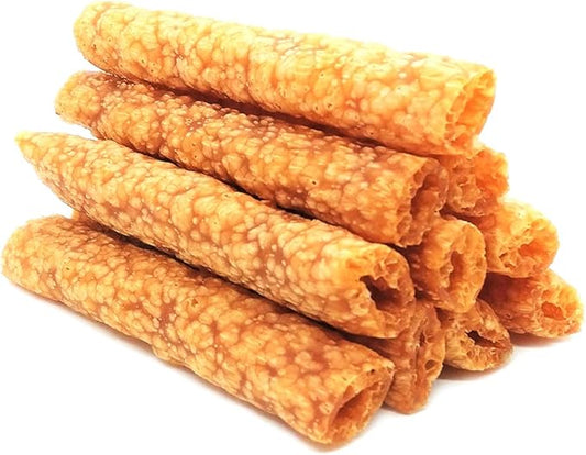 Chicken Dog Chew Sticks, Puffed Human Grade Dog Treat Sticks, Rawhide Alternative, Easy to Digest 10pcs/Pack