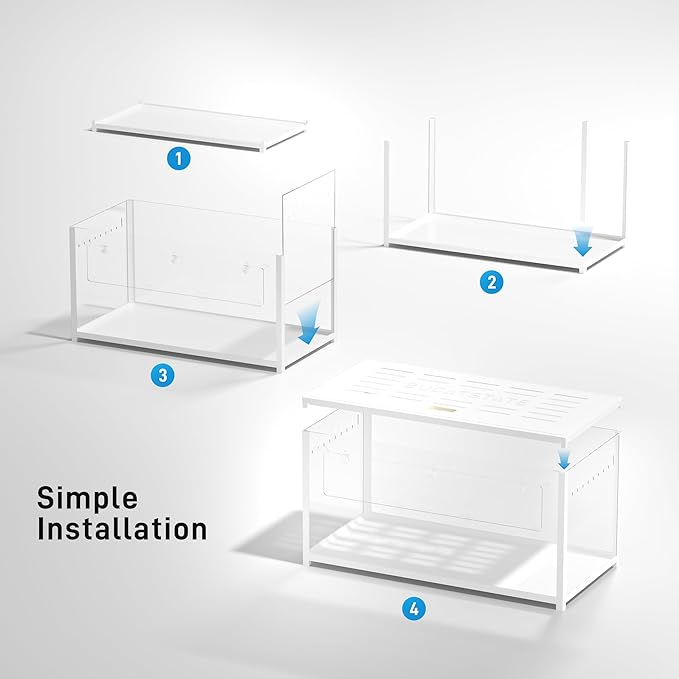 BUCATSTATE Hamster Cage Metal 2.0 - Small Animal Habitats Large Stackable with Top Access Easy Assemble 39.3L*19.7W*20.6H Inches Dwarf Syrian Hamster Tank for Gerbil Mouse (774sq inch White)