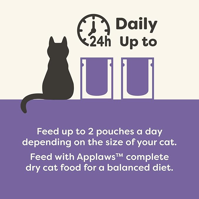 Applaws Natural Wet Cat Food in Mousse Topper, Limited and Natural Ingredients, High Protein with No Artificial Additives, Fish and Chicken Variety Bone Broth (12 x 3oz Resealable Spout Pouches)