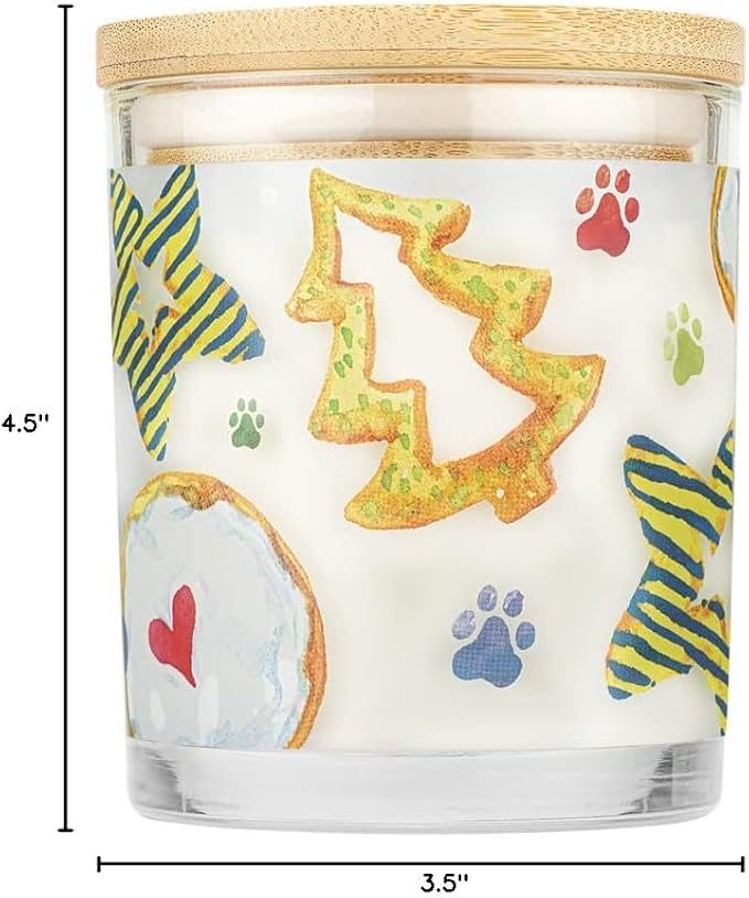 One Fur All Pet House Christmas Candles, Long Lasting, Clean Burning, Soy Wax Scented Candles for Pet Odor, Sugar Cookie, 2 Pack
