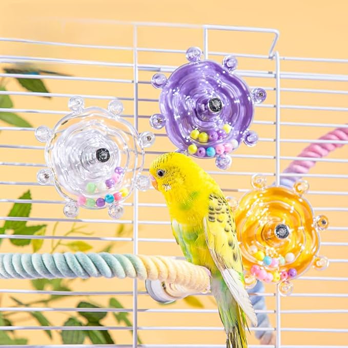 Budgie Toys, Parakeet Training Toys, Interactive Bird Educational Toys for Small Birds, Cockatiel Toys, Fun Parakeet Toys, Lovebird Toys, Quaker Parrot Toys, Sunbird Toys, Starling Toys(Blue)