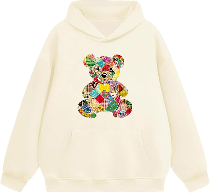 Oversized Hoodies for Women 2025 Trendy Cute Dog Cat Print Sweatshirts Hooded Pullover Tops with Kangaroo Pocket