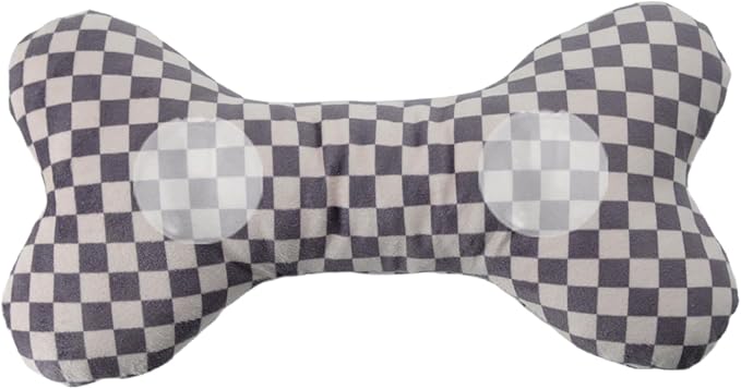 Dog Toy Plush Designer Dog Luxury Toys with Interactive Squeaker Stimulating Pet Enrichment Bone Puppy Checkered Doggie Birthday Gift Boy Girl Soft Chew (Chewypawtton, Large)