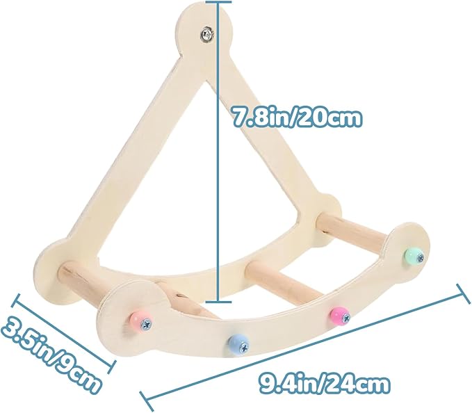 Bird Perch Toy, Interactive Rocking Parakeet Toys and Perches, Intelligence Puzzle Birds Enrichment Toy for Parrot, Bird Cage Accessories Perch for Budgies(Pirate Ship)