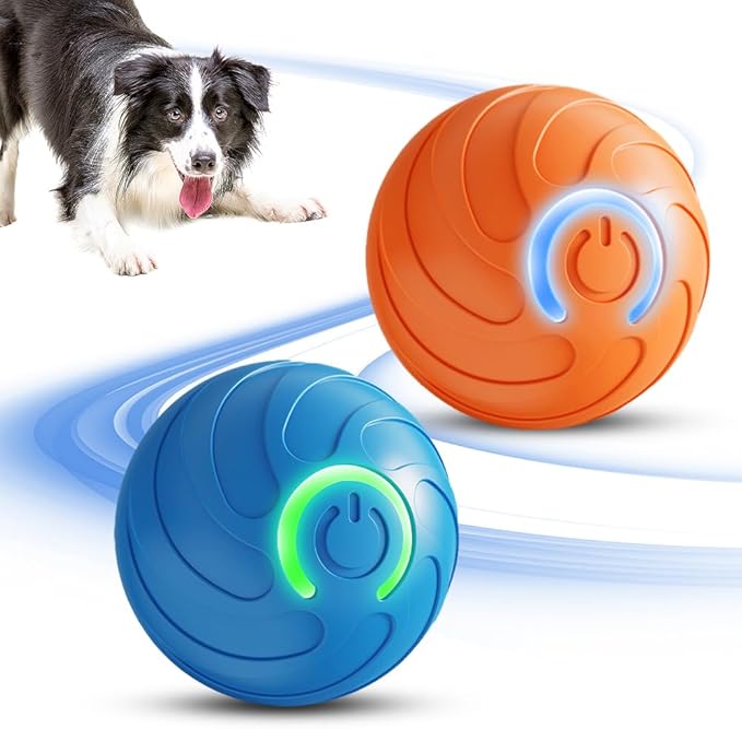 Vibrating Dog Ball, Moving Dog Ball, Shaky Ball Toy for Dogs, Interactive Bouncing Ball for Dog, Automatic Moving Dog Toy Ball, Shaking Dog Ball for Small Medium Large Dogs (2pc)