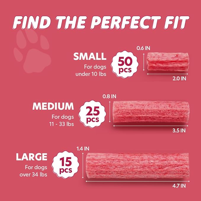 SuperPaw Dental Chews for Dogs - Healthy Dog Dental Treats for Teeth and Gums, Natural Chew Toy Alternative, Teeth & Gum Cleaning - Medium, Blueberry, Pack of 1
