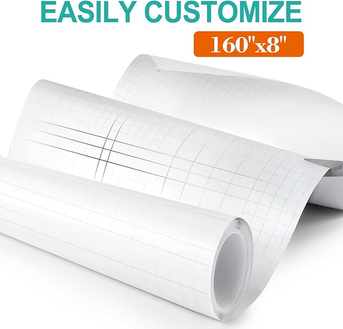 [Thicken Vinyl] Anti Cat Scratch Furniture Protector, Single-Sided Sticky Couch Protector for Cats, Flexible Couch Corner Guard Under Cats Claw, Cat Scratch Deterrent Tape-(160" x 8")