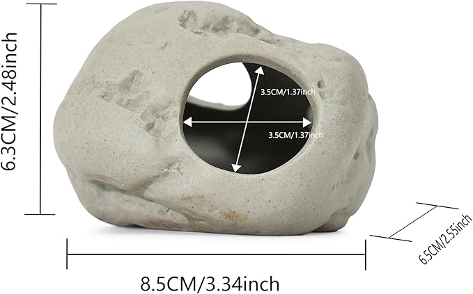 ALEGI Aquarium Rock Cave Decor for Shrimp Cichlid Hiding Breeding (Set 4)