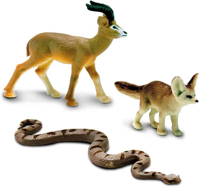 Safari Ltd. Sahara Desert Animals TOOB - 9 Mini Animal Figurines - Educational Toy Set for Boys, Girls and Kids Ages 3+