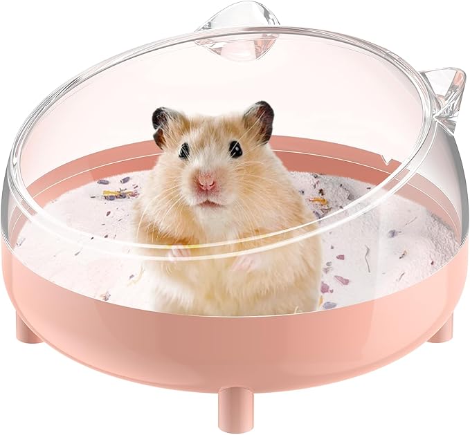 Pawfly Hamster Sand Bath Container, Hamster Sand Bath Box, Hamster Bathtub, Hamster Bathroom, Hamster Toilet, Plastic Dust Bath for Dwarf Hamsters, Syrian Hamsters, Mice, Gerbils & Small Animals