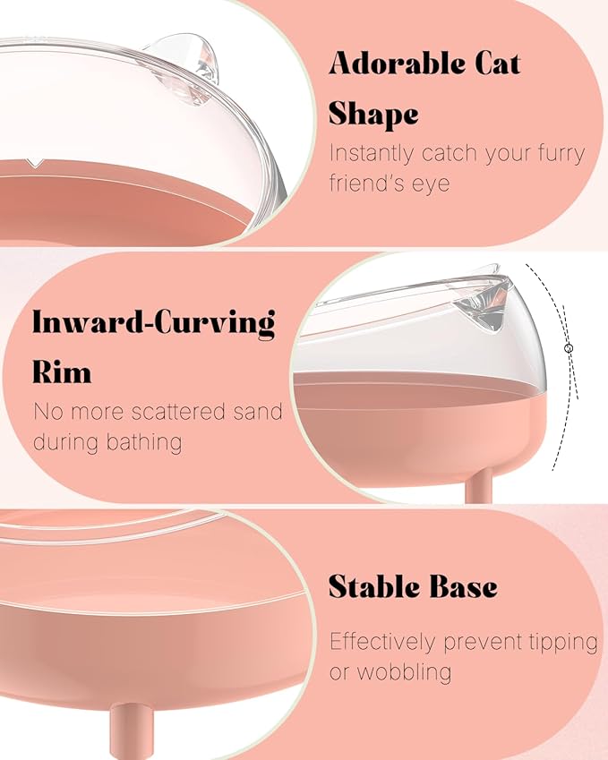Pawfly Hamster Sand Bath Container, Hamster Sand Bath Box, Hamster Bathtub, Hamster Bathroom, Hamster Toilet, Plastic Dust Bath for Dwarf Hamsters, Syrian Hamsters, Mice, Gerbils & Small Animals