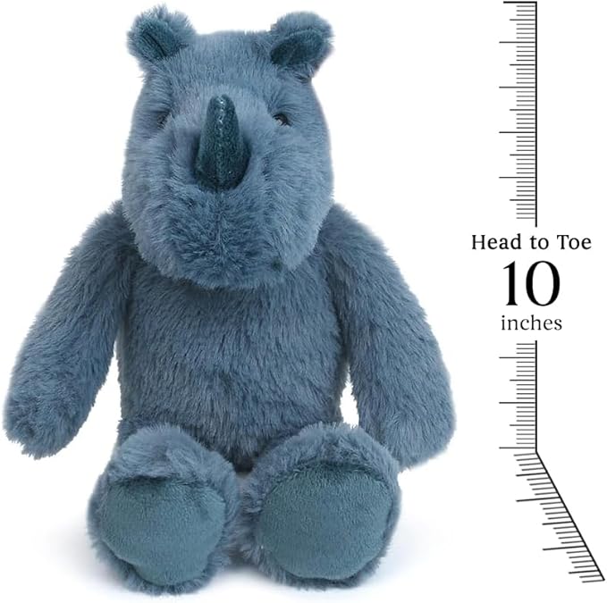 MON AMI Raymond The Rhino Stuffed Animal - 10", Soft Plush Toy, Stuffed Wild Animals, Use as Toy or Nursery Room Décor,Great Gift for Kids of All Ages