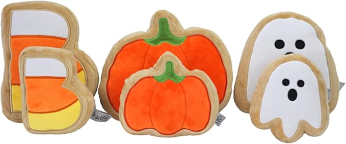 Midlee Boo Sugar Cookie Halloween Plush Dog Toys (Small)